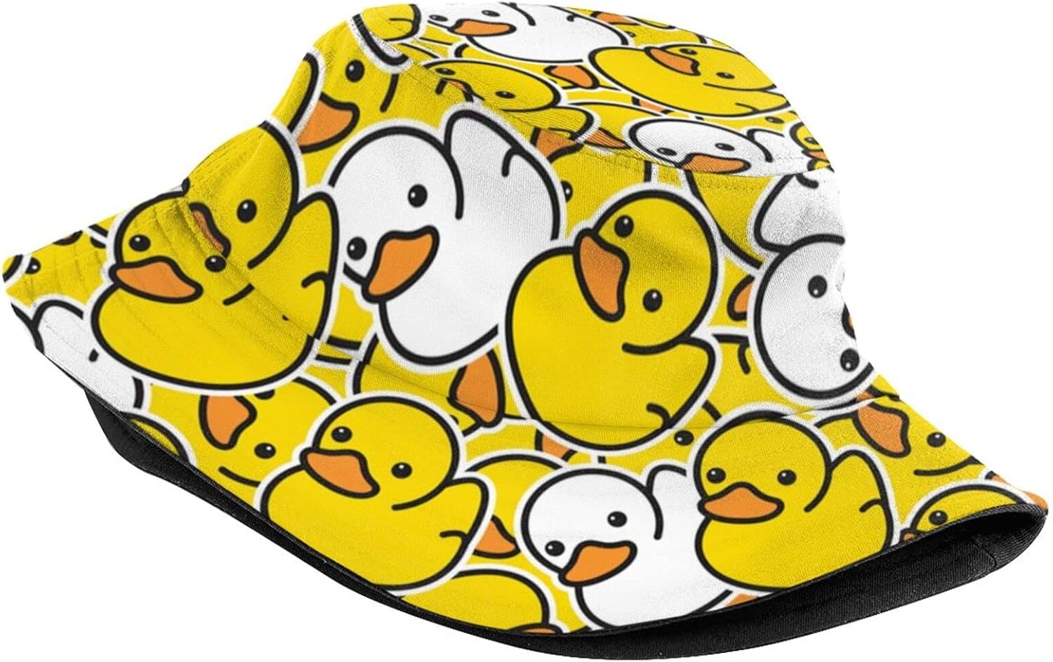 Funny Duck Bucket Hat Fisherman Hat Beach Travel Sun Hat Outdoor Cap for Unisex Men Women - Image 2