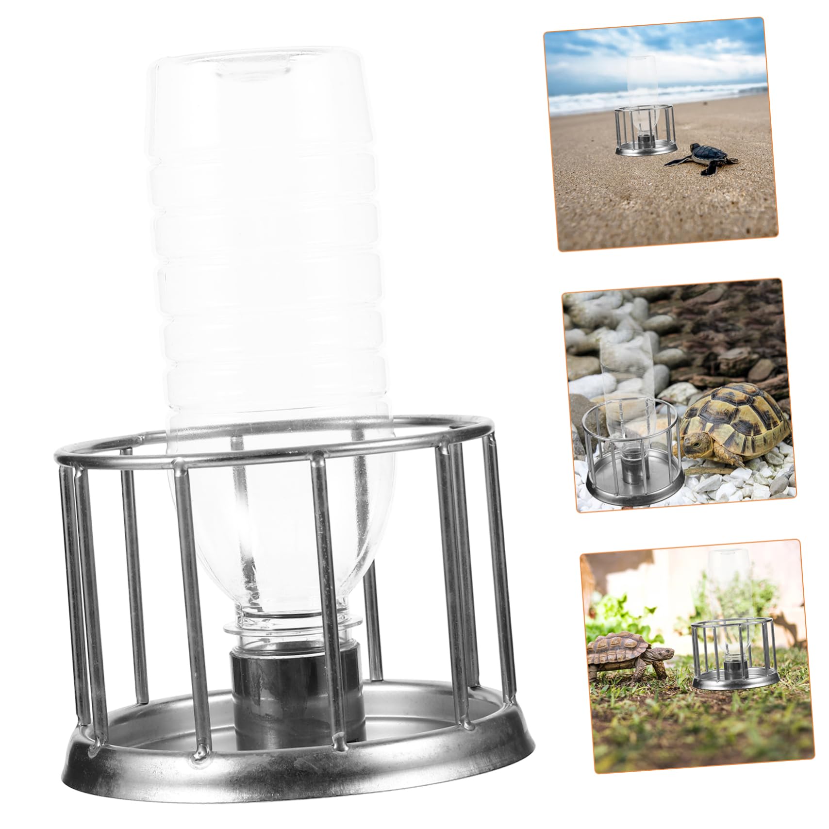 BESPORTBLE 4pièces Distributeur Eau Acier pour Tortues Mangeoire pour Reptiles Bol Alimentation pour Terrarium Et Lézards Accessoire pour Propre