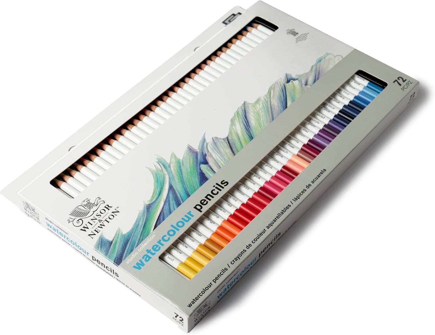 Winsor & Newton Studio Collection Watercolour Pencil Set, 72 Piece