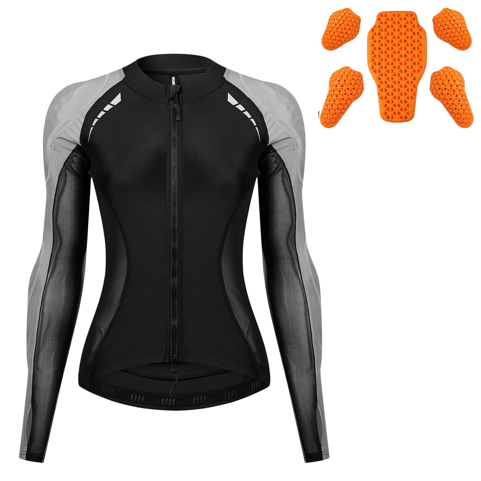 Giacca Moto Donna Leggera con Protezioni CE, Giubbotto Estivo Traspirante Pelle PU Equipaggiamento Protettivo Motociclista Scooter Motocross Touring Regalo Donna Sport Ciclismo Strada