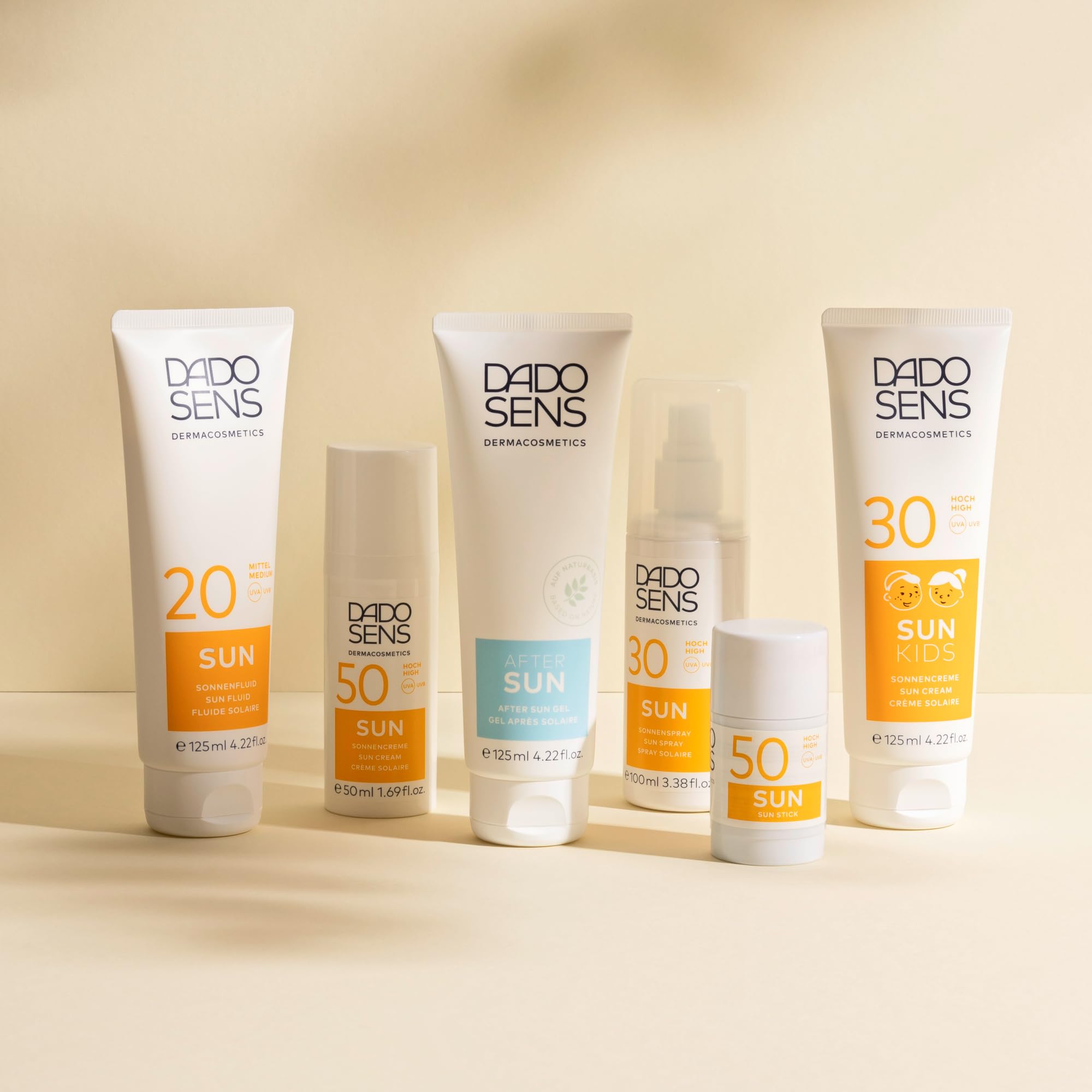 DADO SENS SUN KIDS SONNENCREME SPF 30 125ml - Dermatologisch Entwickelter, Reichhaltiger Sonnenschutz Speziell für die sensible und allergiegefährdet Kinderhaut, Vegan
