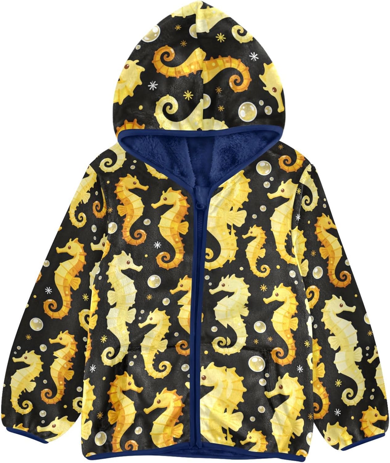 Golden Seahorses Toddler Jackets Outerwear & Coats Cute Baby Boys Clothes 3T