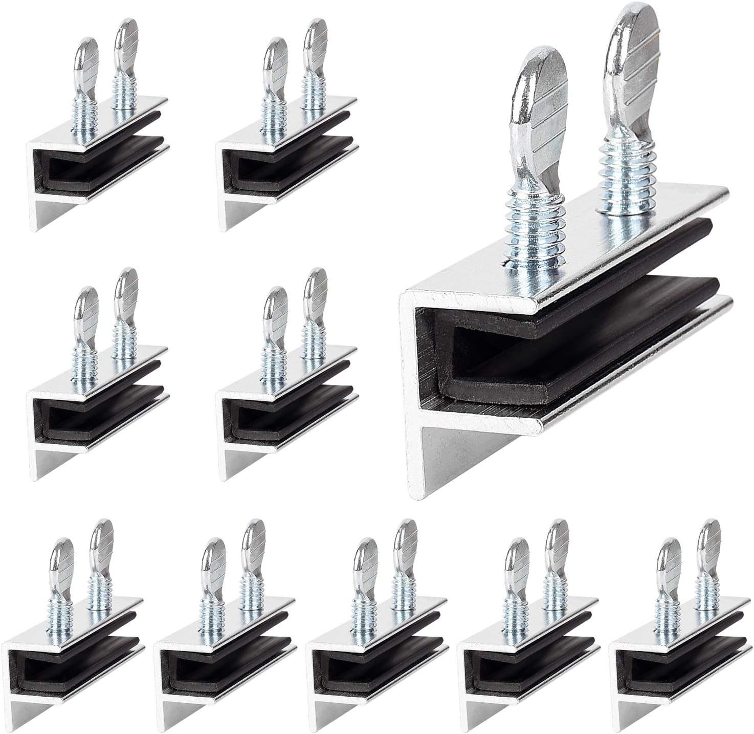 Impresa Sliding Door & Window Locks Pack of 10 | Window Locks for Sliding Windows & Doors | Easy Installation Window Lock Without Tools | Fits Tracks up to 3/8 inch | Aluminium Window Security Locks
