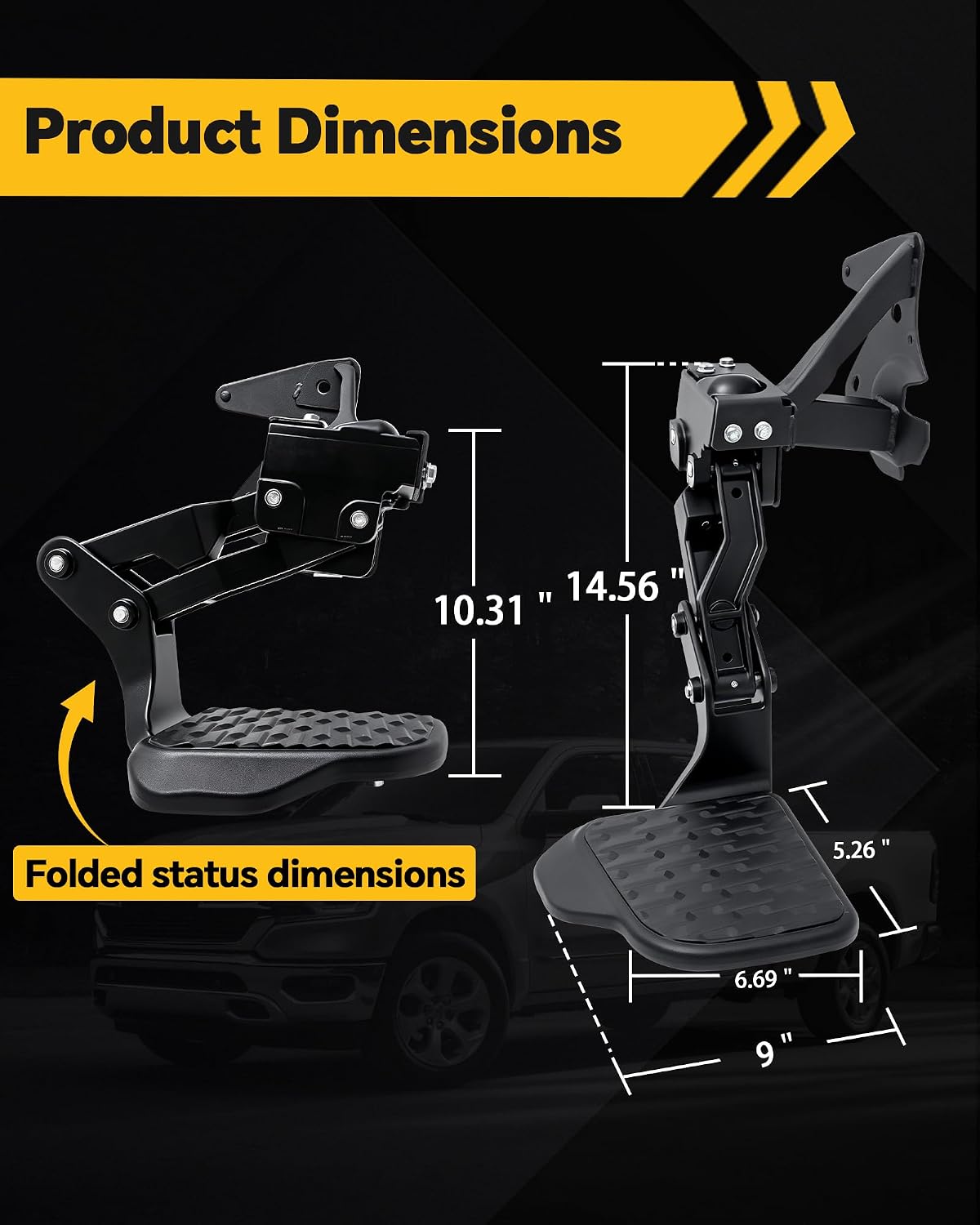 82216597AC Rear Bed Step Retractable Truck Tailgate Step for Dodge Ram 1500 2024 2025 2026 – Heavy Duty, Easy Access, Non-Slip, Weather Resistant