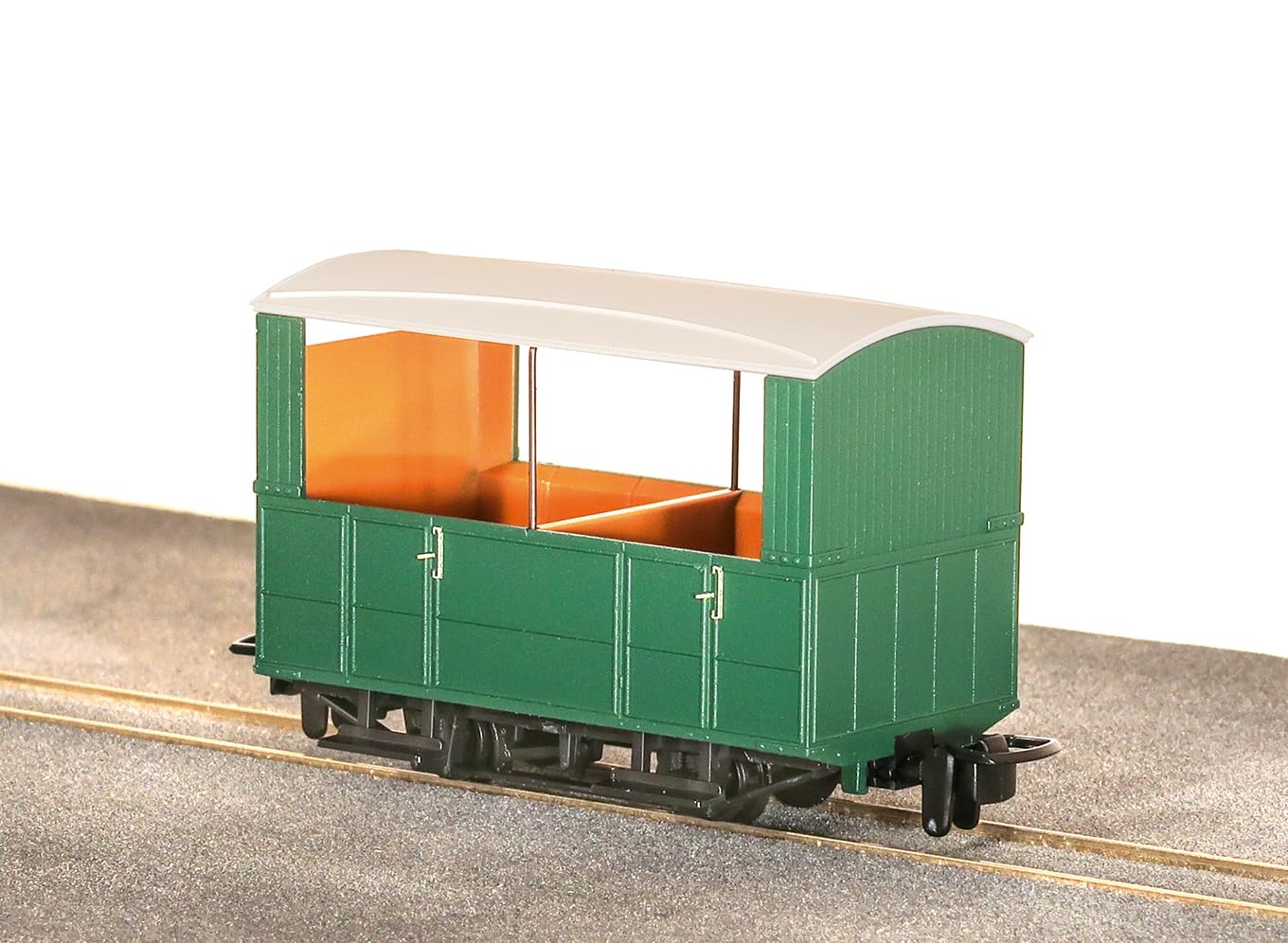 Peco GR-520UG Glyn Valley Tramway 4 Wheel Open Side Coach Green