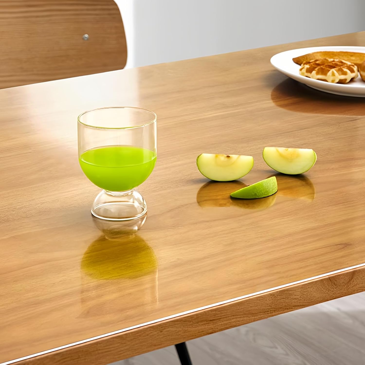 Kate Transparent PVC Reflection Floor Mat - 5x5ft Clear Reflective Photography Backdrop, Durable Table Cover Protector for Studio, Waterproof and Scratch-Resistant Plastic Mat