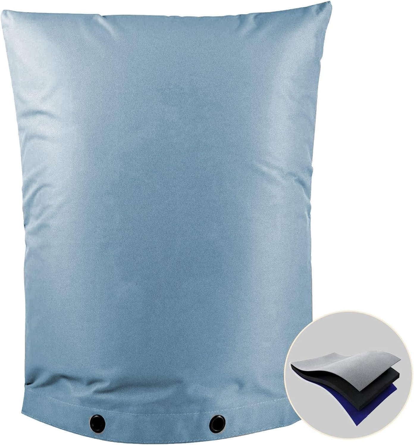 SOKINGCOVER Backflow Insulation Cover Backflow Preventer Cover 16" W x 20" H with EVA Thickened Cotton Preventers Insulated Pouch for Winter Backflow Freeze Protection Faucet (Gray)
