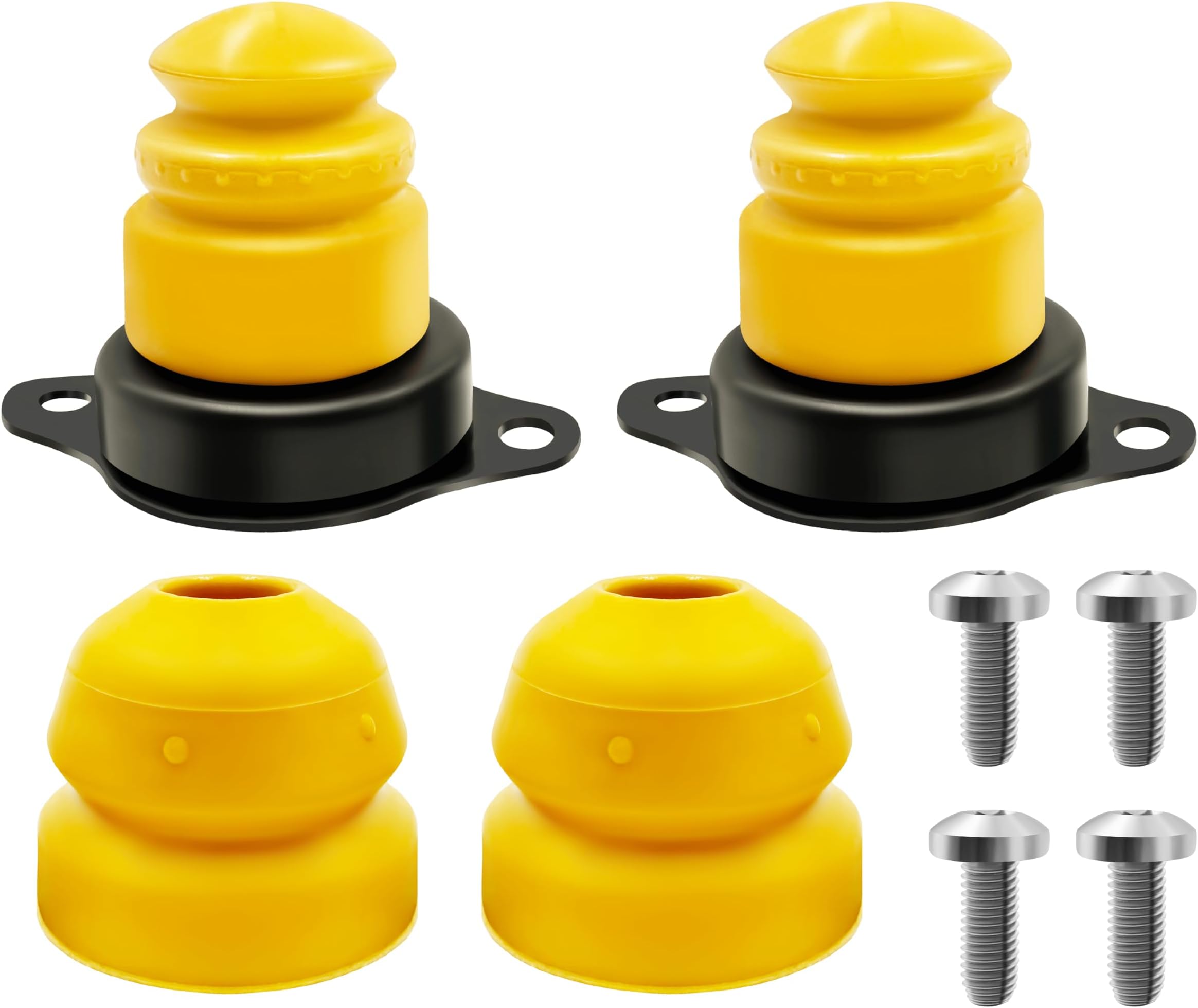M5570A 4Pcs Front and Rear Bump Stops Fit for Ford Mustang 2005-2012 Replace M-5570-A, Jounce Bumper Kit