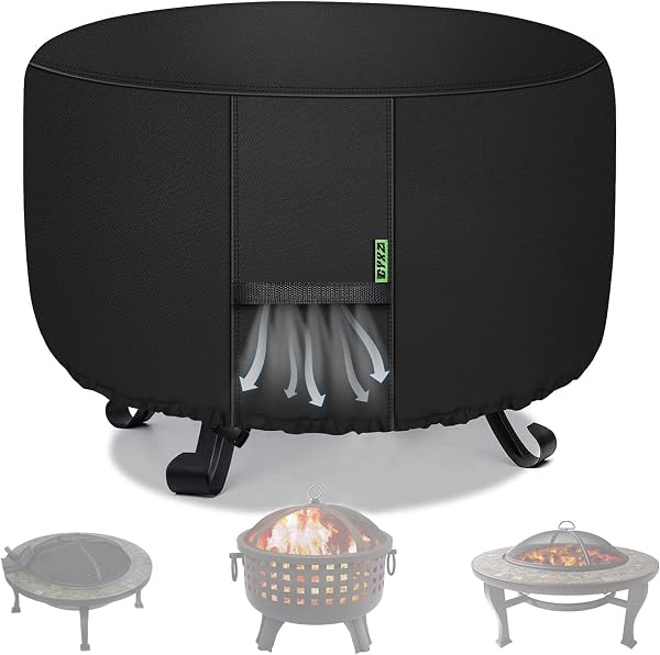 GYXZ Round Fire Pit Cover Waterproof 44in