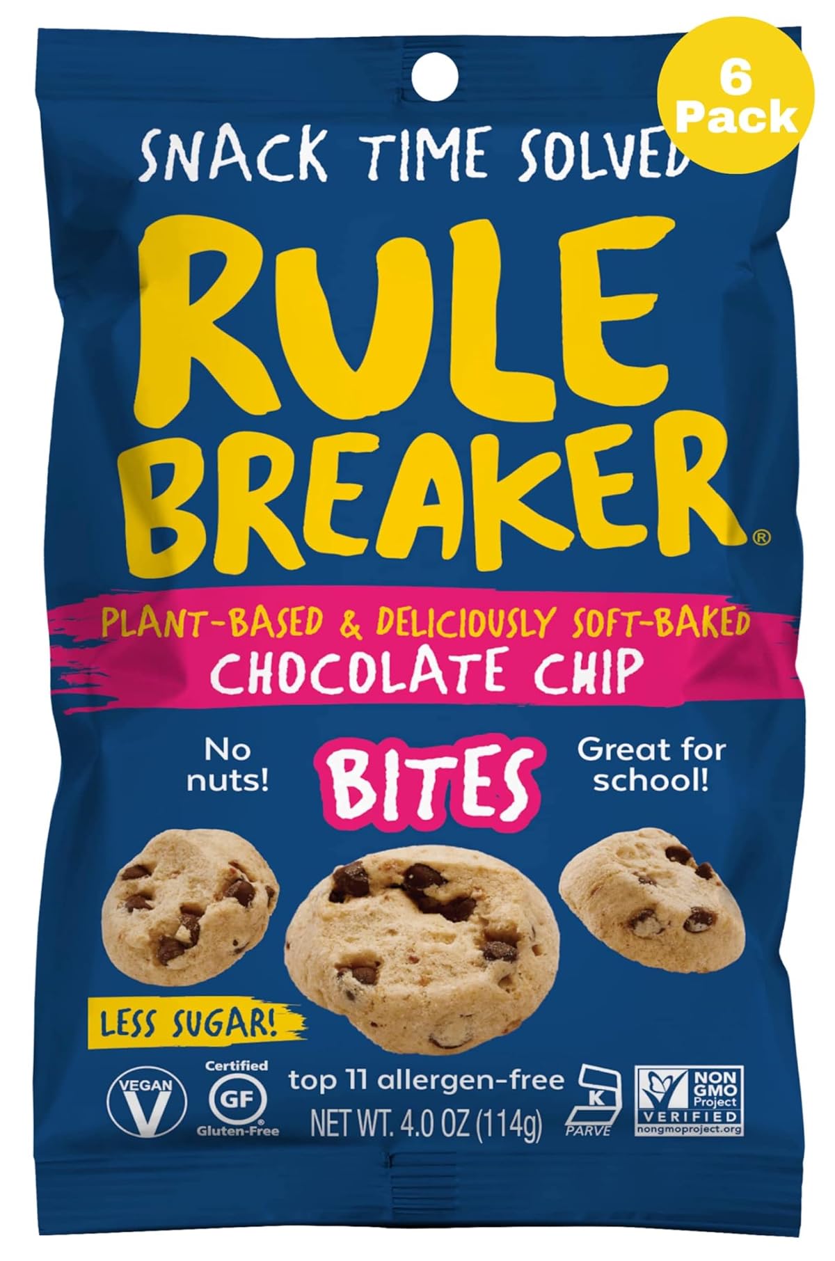 Rule Breaker Vegan & Gluten-Free Cookies, Pack Of 6