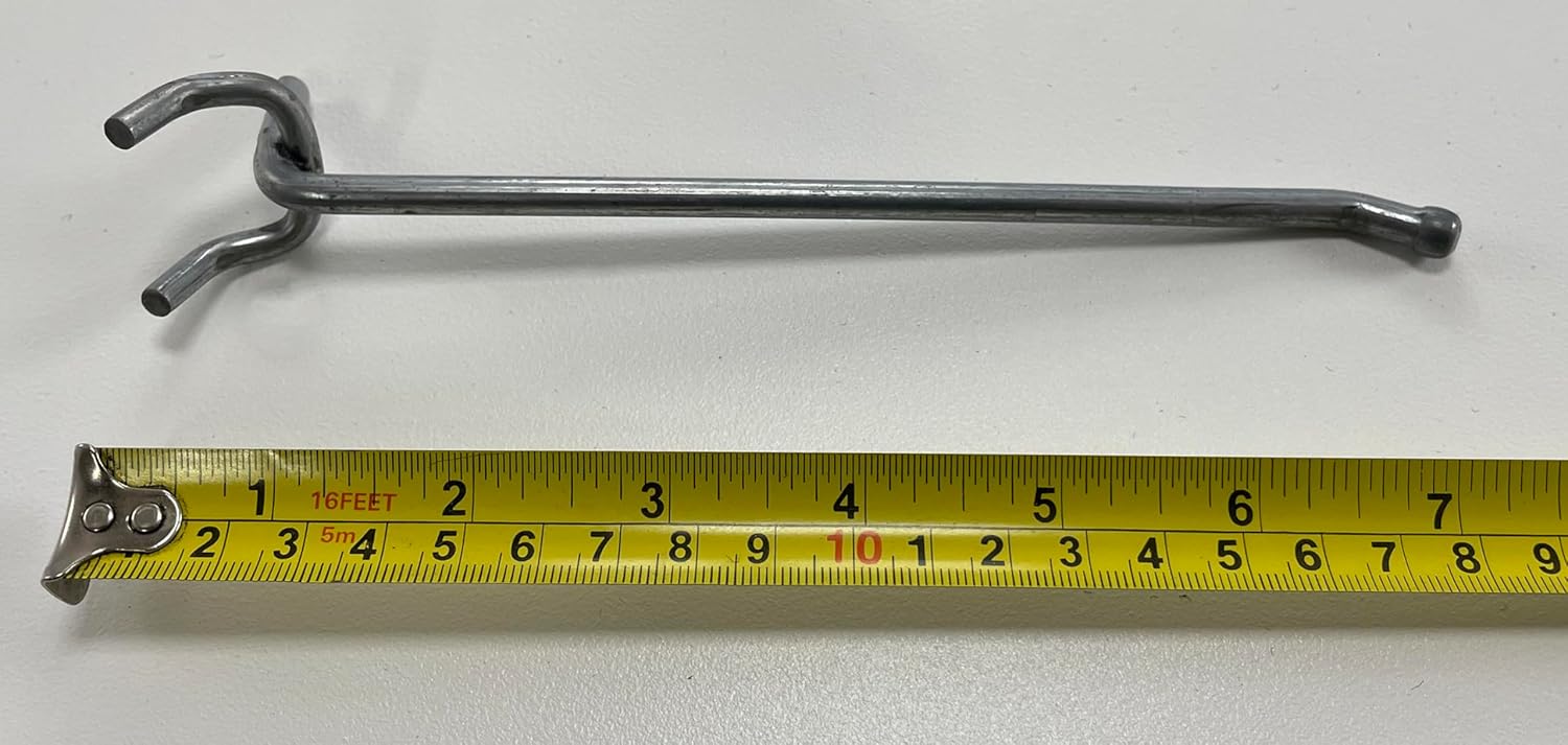 (100 Pack) HB6 6 Inch Heavy Duty All Metal Peg Hooks : .225 Diameter Extremely Stong and Durable