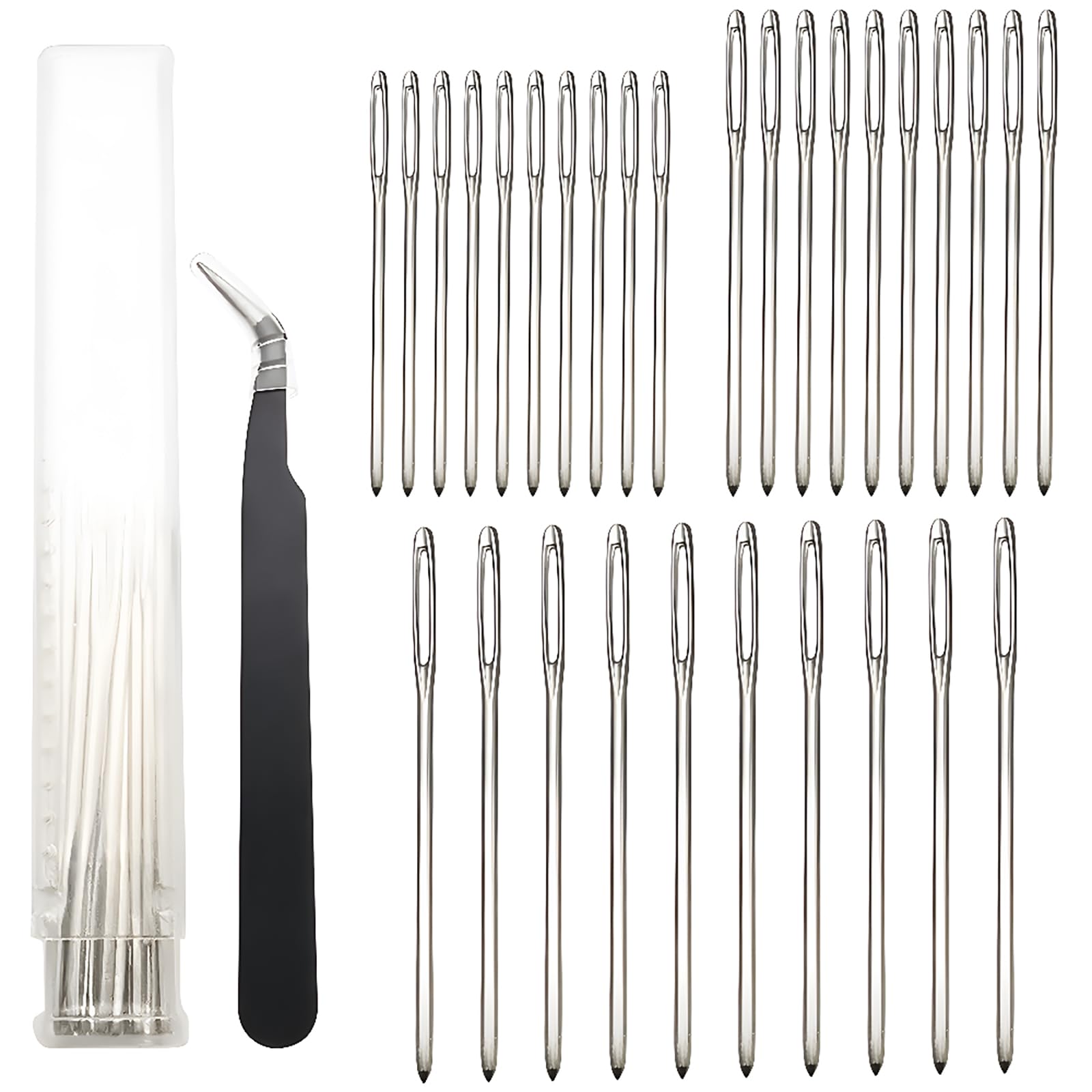 Set Aghi Da Cucito Per Lana E Ricamo - 30 Pezzi Con Pinzette | Ideale Per Maglieria, Punto Croce E Fai Da Te - Foto 2