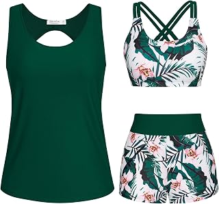 Camisas para hombre, chaleco conservador con estampado de bikini, traje de baño de tres piezas, 8 top negro para hombre elegante