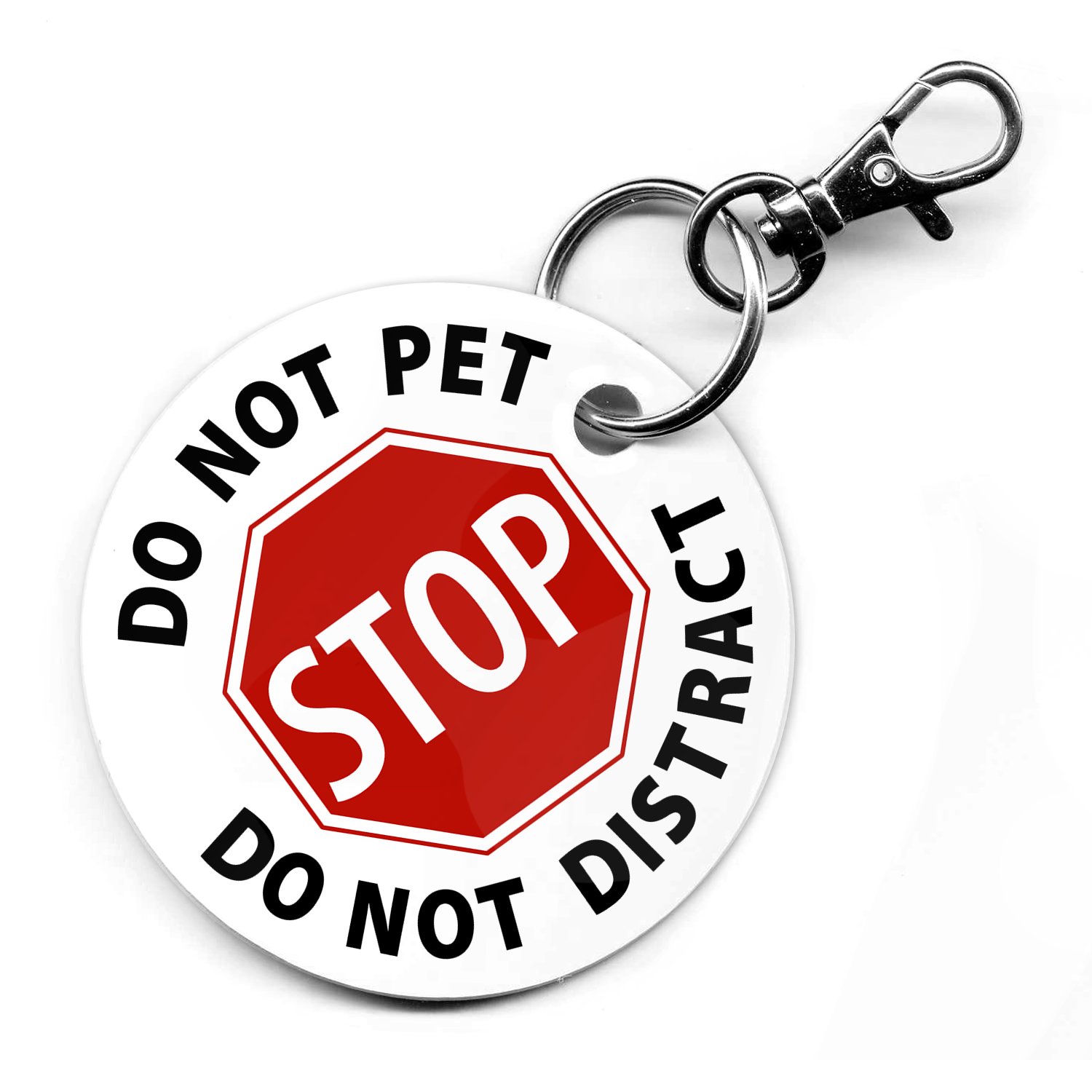 Creative Clam Service Dog Do Not Pet Do Not Distract 2.5 Inch Pvc Dog Tag