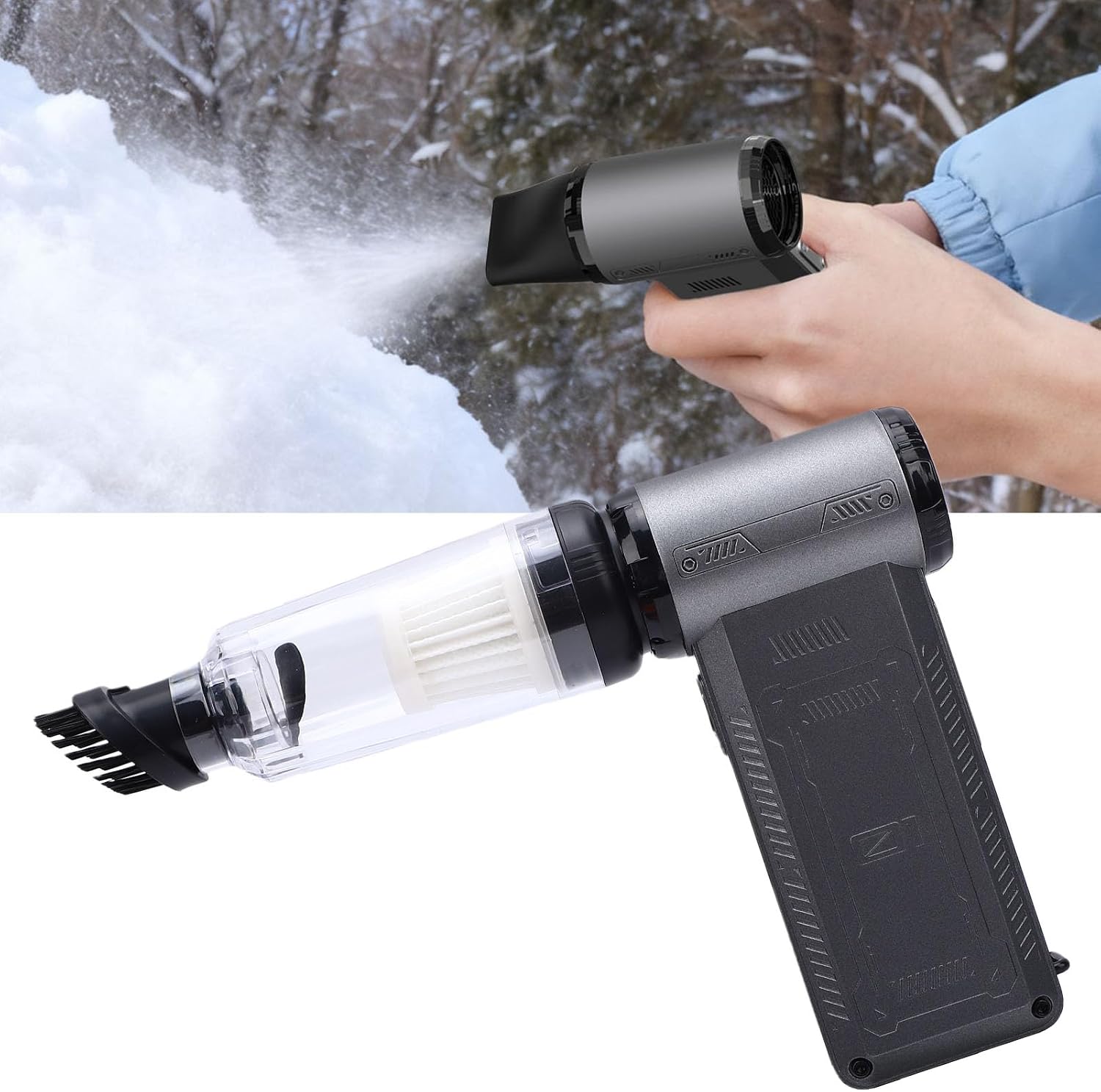 Fafeicy Handheld Air Blower 125500RPM 35.4m / s Wind Speed Compressed Air Duster for Camping and Electronics Cleaning