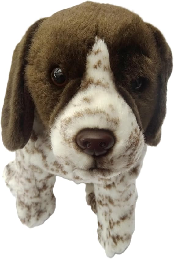 German Short Haired Pointer 12 Plush Toy Dog Plushie Can Be Personalized & Customized With An Engraved Tag, Collar and Stunning Gift Wrap