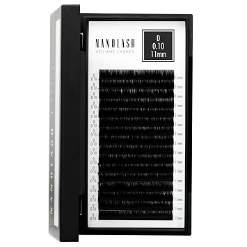 Nanolash Volume Lashes - false lashes for professional eyelash extensions, volume eyelash extensions 0.10 D, 11mm