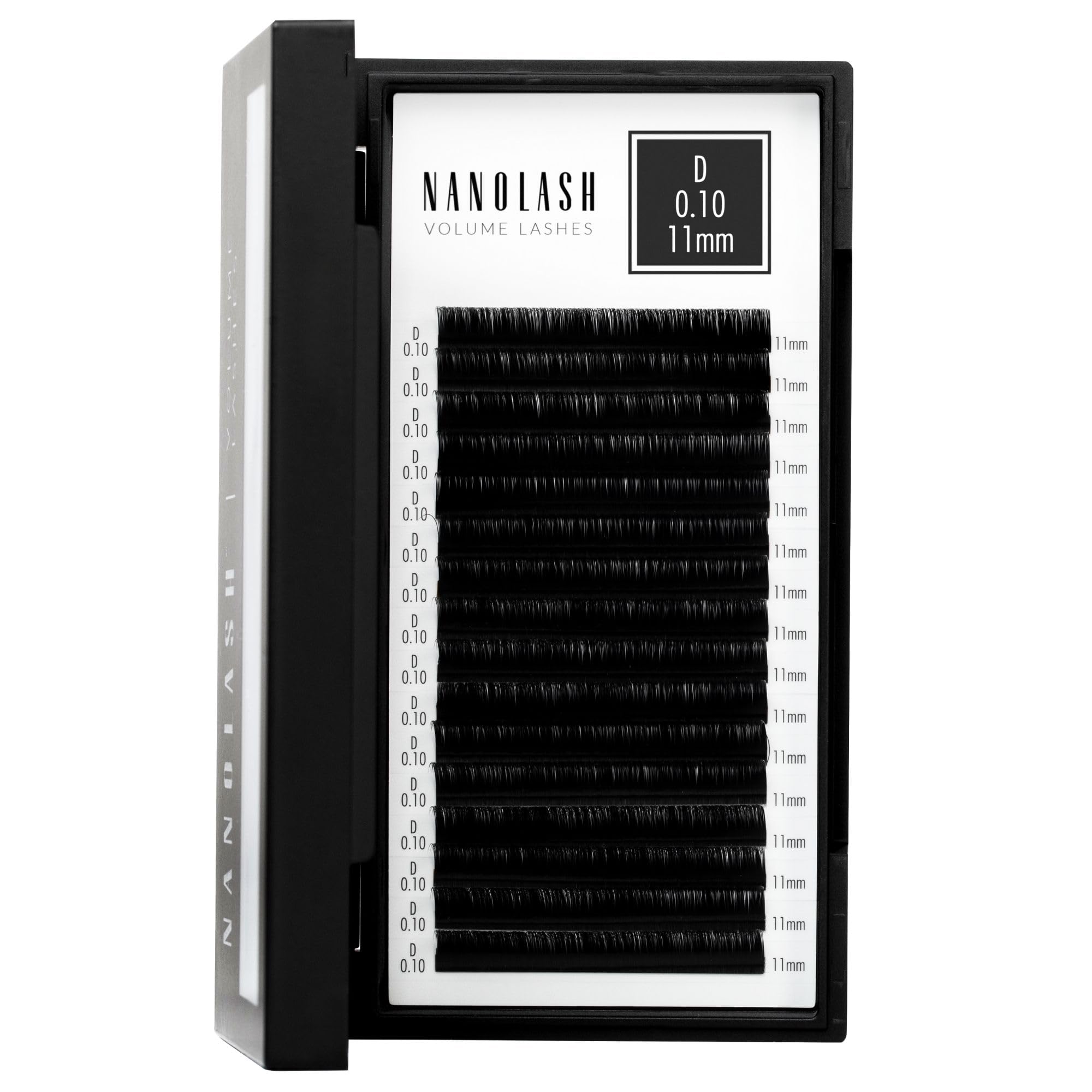 Nanolash Volume Lashes - false lashes for professional eyelash extensions, volume eyelash extensions (0.10 D, 11mm)