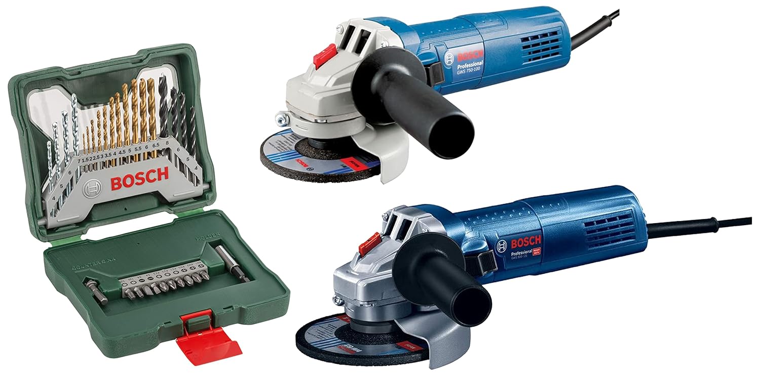 Bosch X30Ti Drill Bit and Driver Bit Set (30Pieces) & GWS 750100