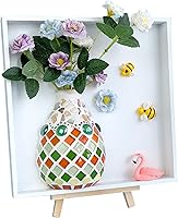 SZHTSWU DIY Mosaic Vase Painting Kit - All-in-One Flower Art Craft Set for Adults & Teens, Stress Relief Home Decor Gift