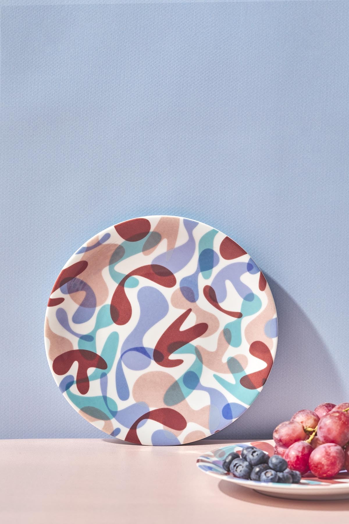 Kütahya Porselen Yum 2 Parça 21 cm Pasta Tabağı Pembe