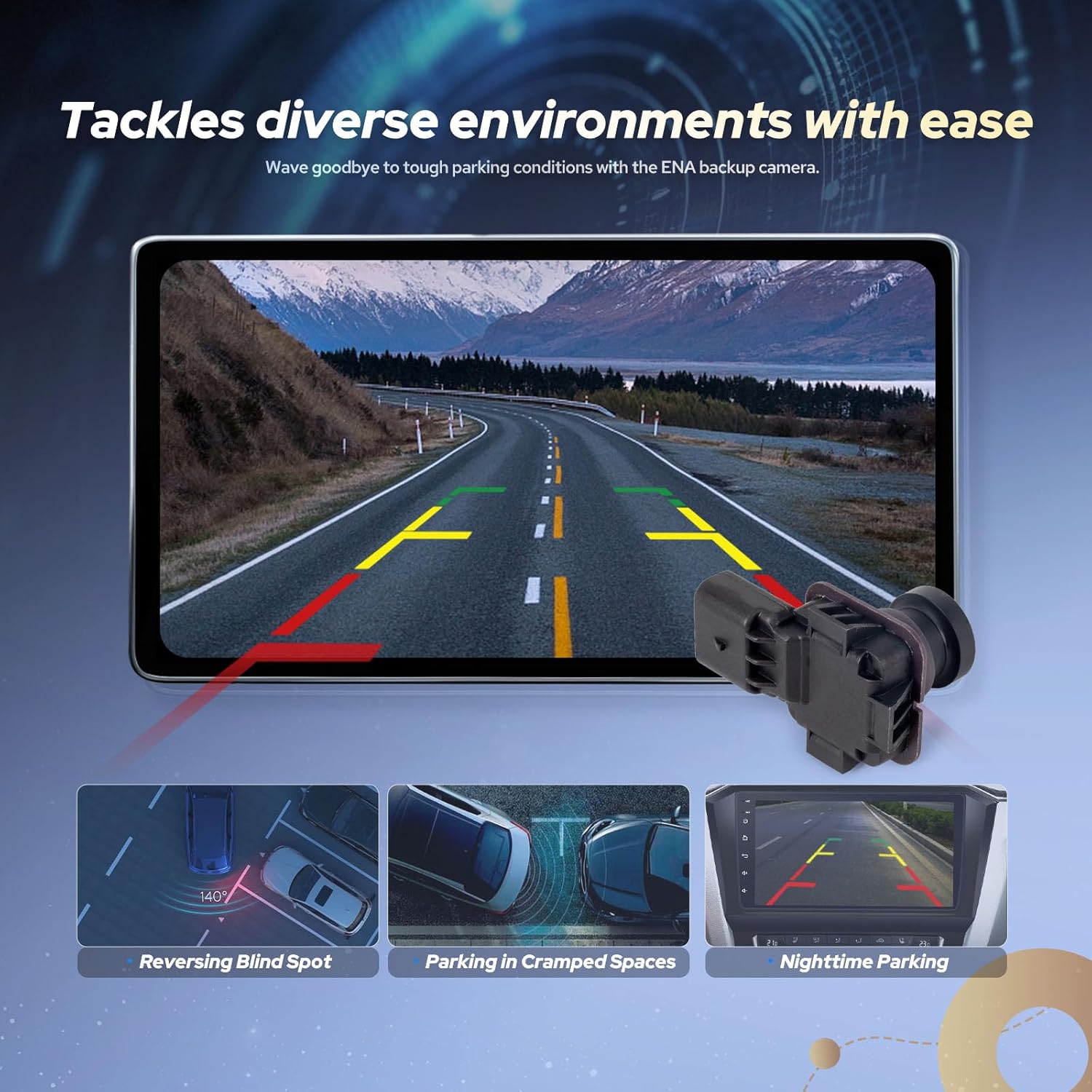 Rear View Backup Camera Compatible with Ford Escape 2014 2015 2016 Reverse Camera Replacement for ‎EJ5Z19G490A EJ5Z-19G490-A GJ5T19G490AB GJ5T-19G490-AD 590-419 PAC105