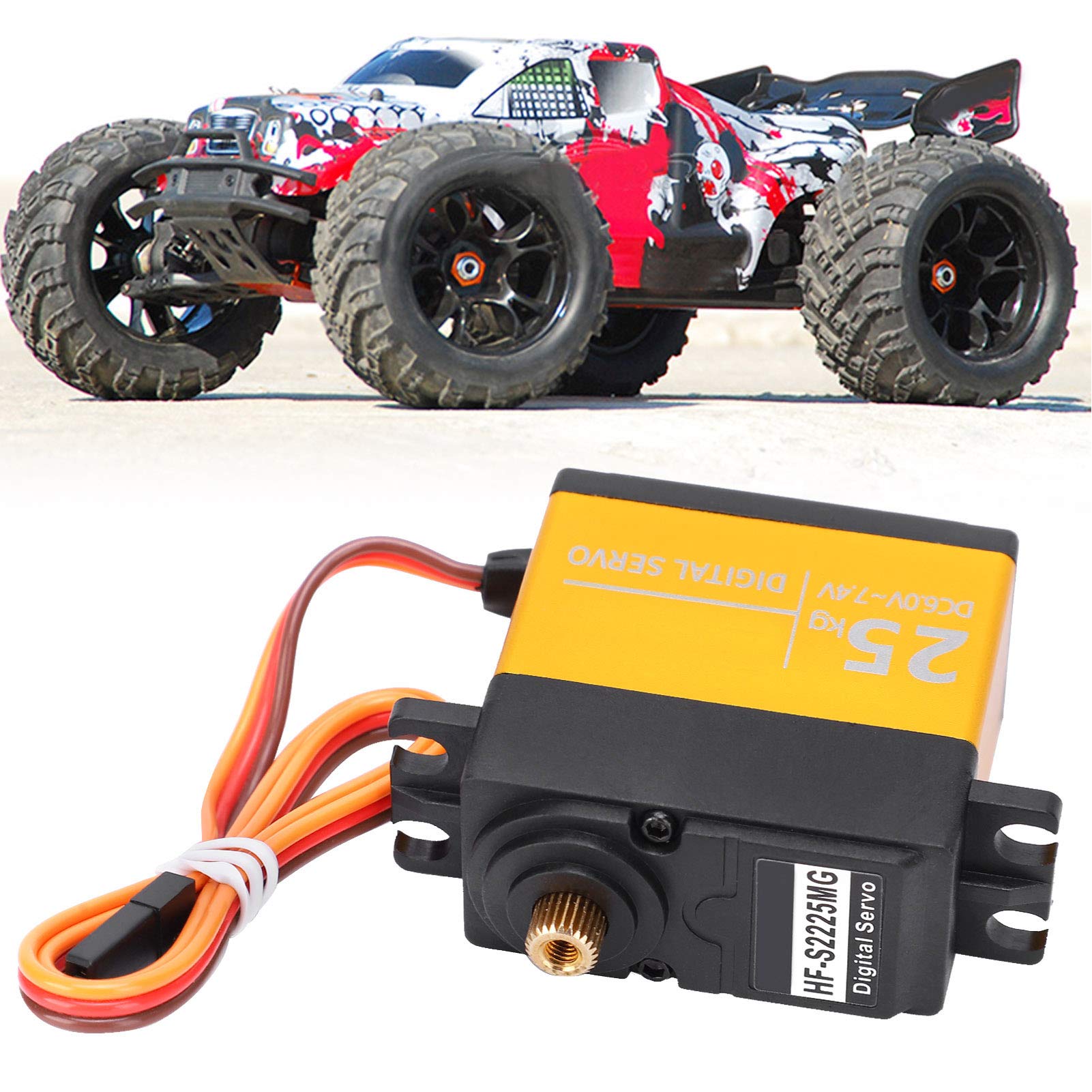 EVTSCAN Servo Numérique 70kg – Tout Métal, étanche IP67, Sans Balais, 5-7,4V, Pour RC Voiture/bateau 1/5 1/8