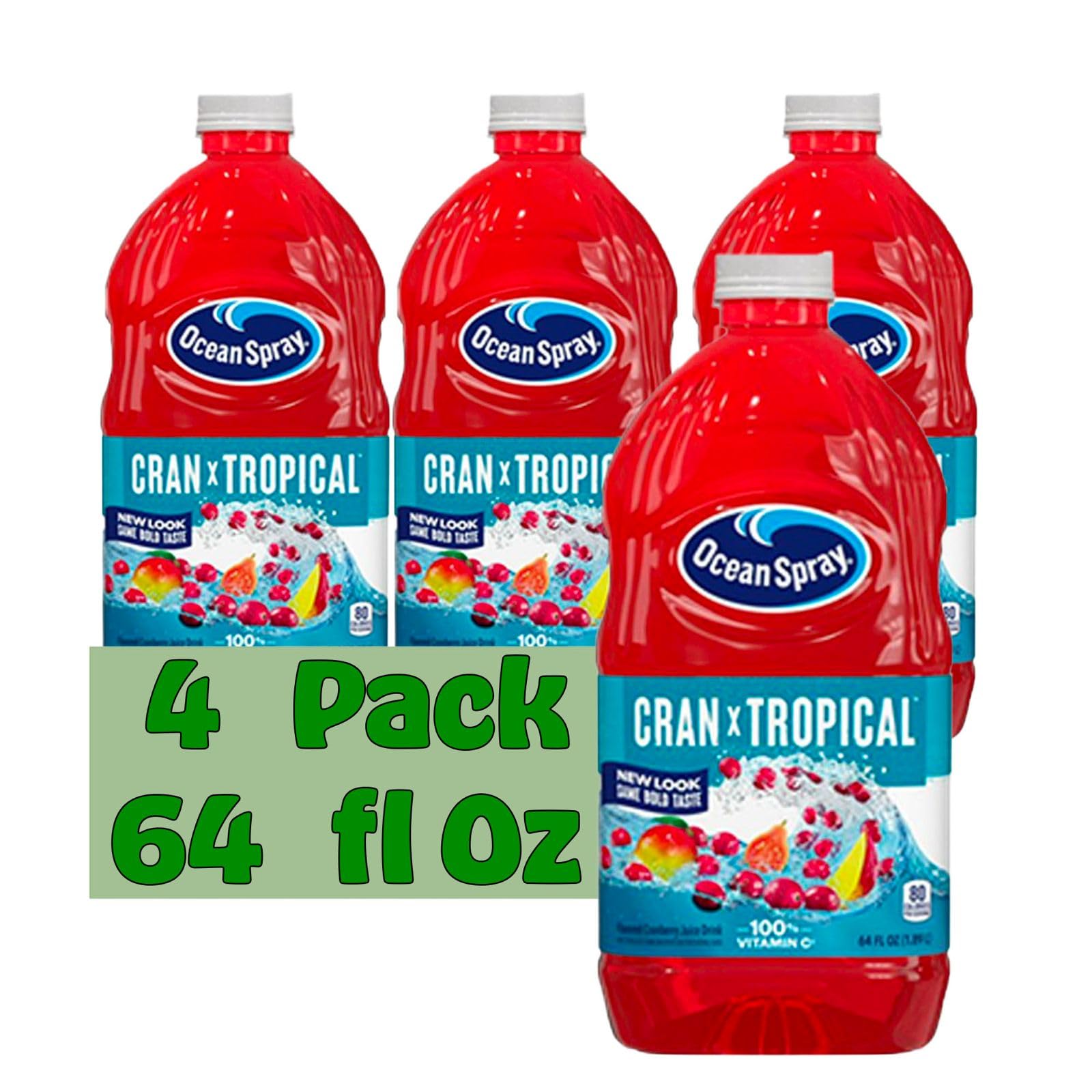 Ocean SprayCran-Tropical Juice Drink 64 fl oz Plastic Bottle 4 Pack