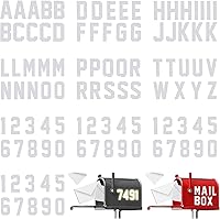 Vista 8 de 100 calcomanías reflectantes para números de buzón, autoadhesivas, reflectantes en letras mayúsculas, calcomanías de vinilo para buzón para Negro