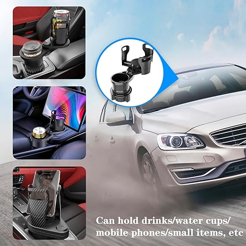 Miniatura 7 de Portavasos extensible ajustable para la mayoría de automóviles, camiones, SUV. Expansor de portavasos para tazas de café de cola, expansor de