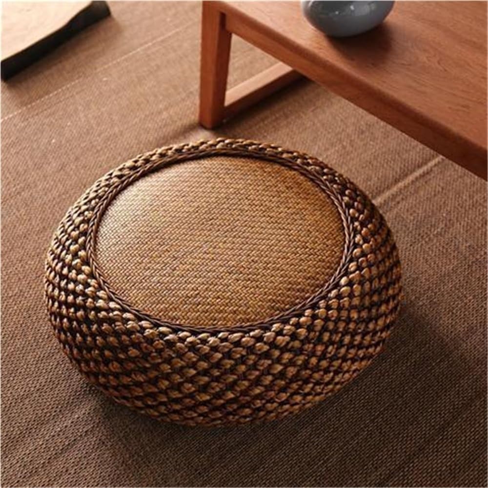 Repose-pieds en rotin durable avec fonction ottoman et table basse d'appoint