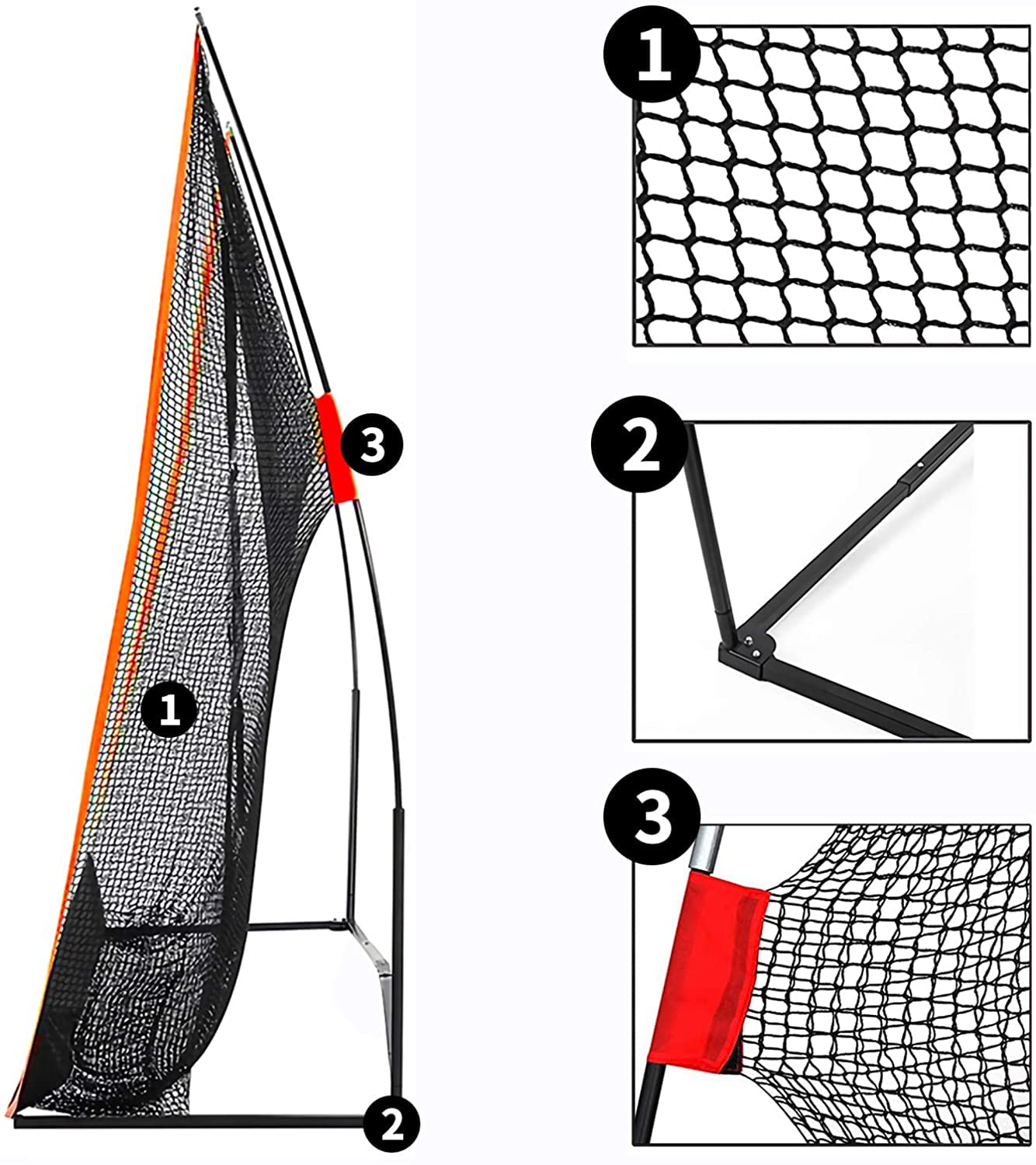 Filet de Golf Entrainement Practice 10ftx7ft Portable avec Sac de Transport et Tapis de Golf 60x30cm, Filet Golf pour Extérieur Intérieur Jardin Sport en Plein Air