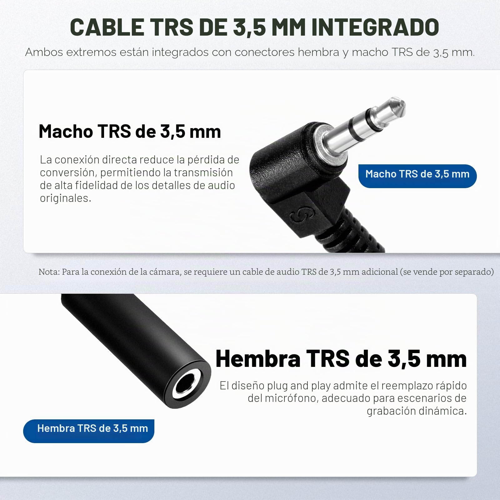 NEEWER Boom Pole Micrófono Fibra Carbono, 44-92cm Extensible, 3,5mm Cable TRS Macho a Hembra Integrado, Clavo NATO, Montaje Zapata Fría, 180° Tilt, Carga Máx 500g para Entrevistas y Cine, BP01