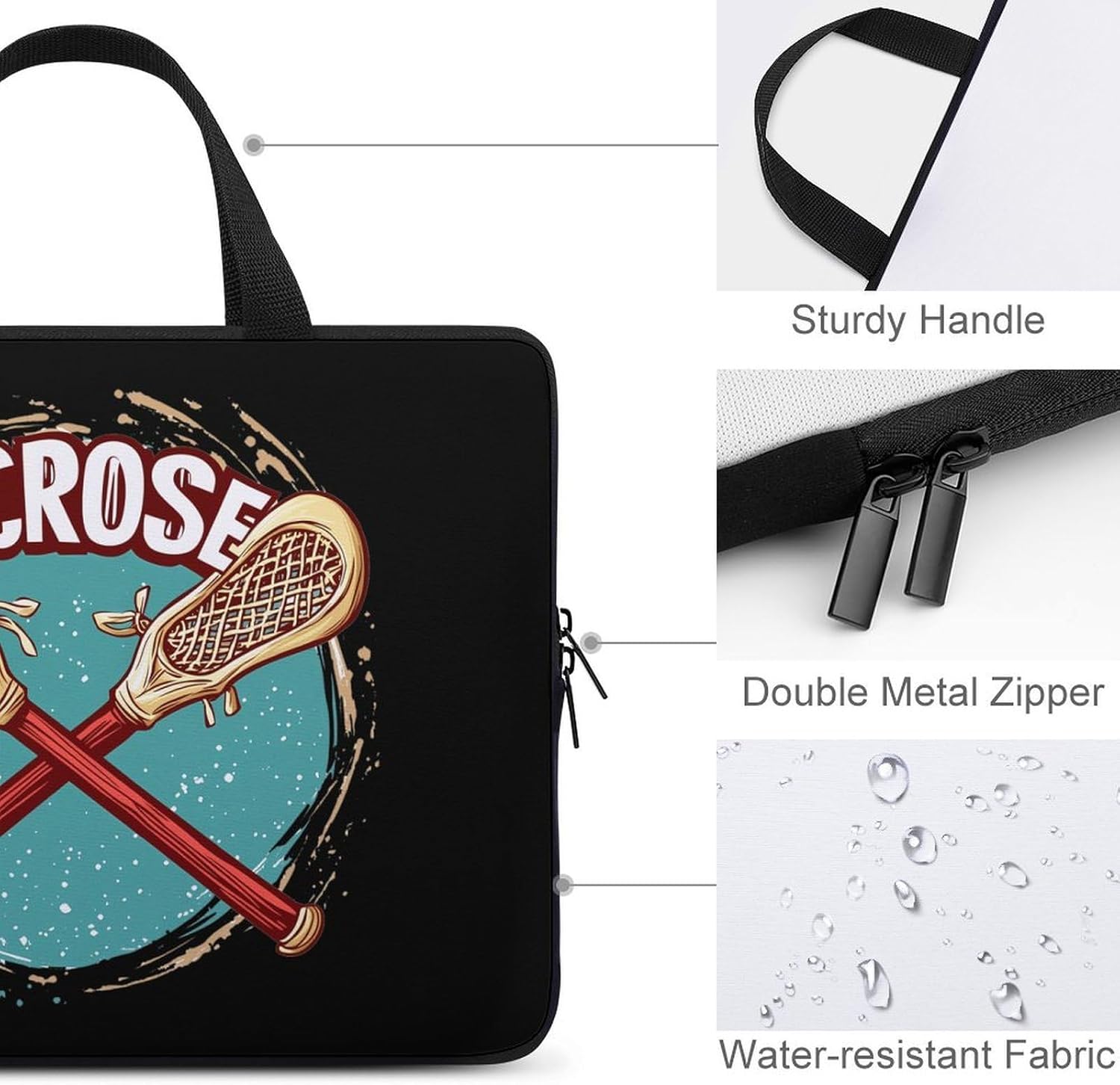 Lacrosse Laptop Bag Lightweight Computer Bag Carrying Case for Work Business