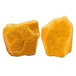 Amazing Gemstone 2 Pieces Yellow Jasper Raw Crystals and Healing Stones, Natural Rocks for Tumbling and DIY Raw Stones and Crystals