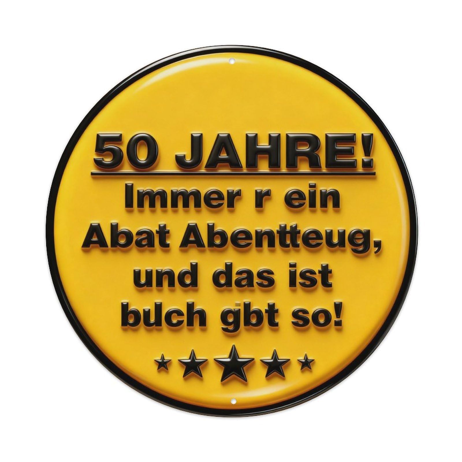 Yellow Background Black Text Bold Font Humor Message Round Metal Tin Sign Vintage Wall Decor, Bar Garage Cafe Kitchen Home Wall Art Poster 8x8inches