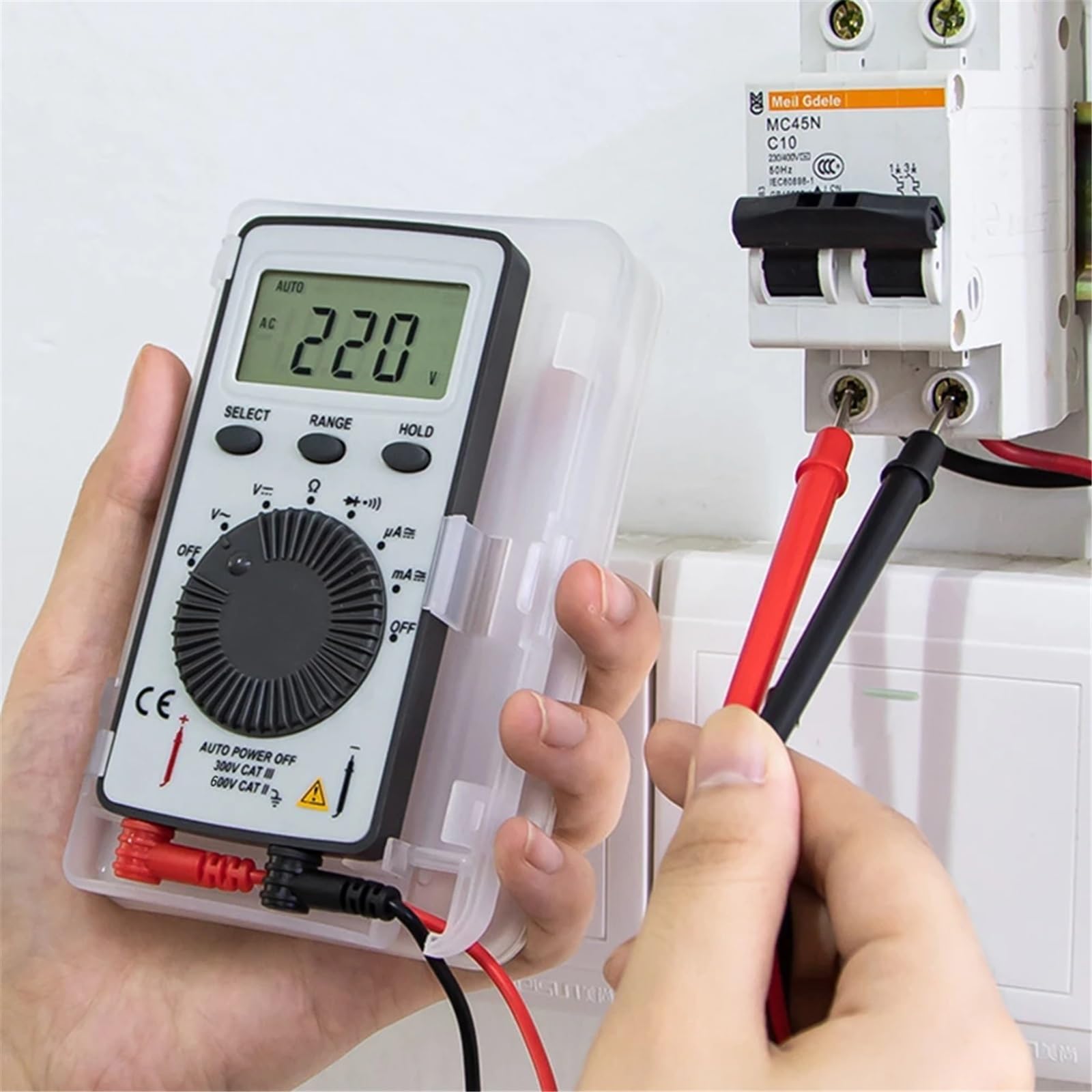 Przenośny cyfrowy multimetr LCD AC/DC, tester rezystancji napięcia, wolt-amperomierz, narzędzia do testowania instrumentów elektrycznych (multimetry)