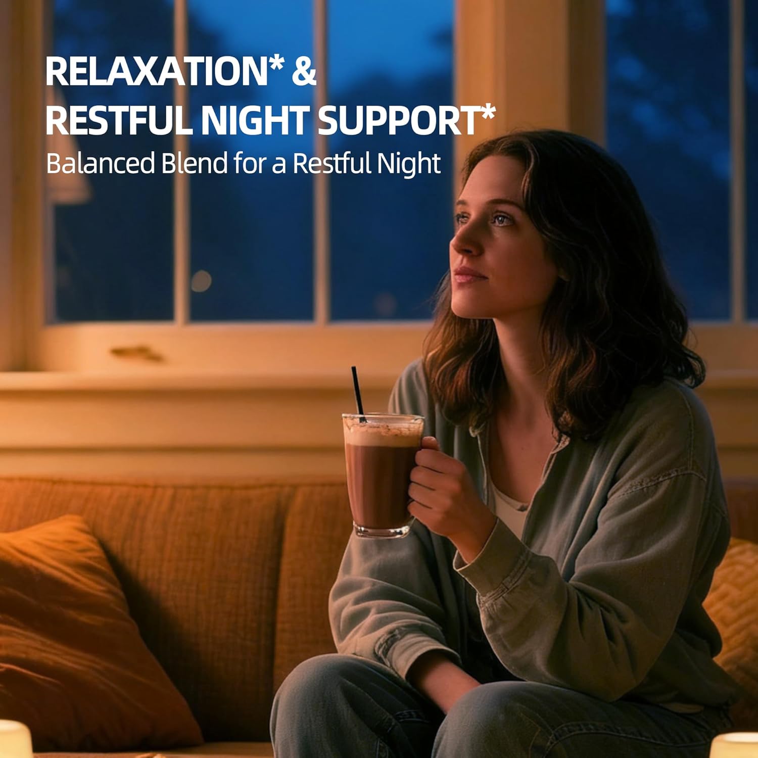 Mushroom Hot Chocolate | 26 in 1 Nighttime Superfood Blend with 14 Mushrooms, Magnesium Hot Cocoa, Ashwagandha, GABA & L-Theanine | Sleep Aid, Calm Support | Cacao Powder | Vegan, Gluten-Free | 8.5 Oz - Image 7