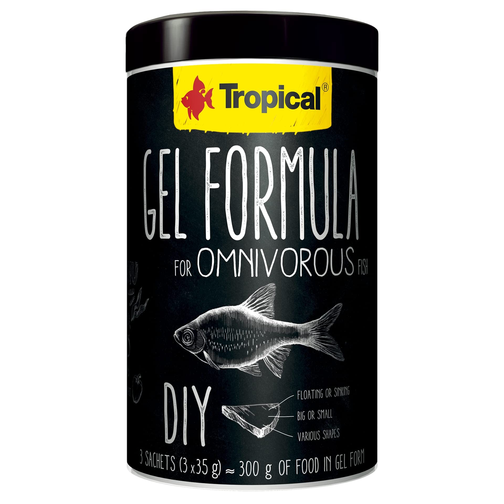 TROPICAL GEL FORMULA-OMNIVORUS FISH 1000ML/105G(3 * 35G)