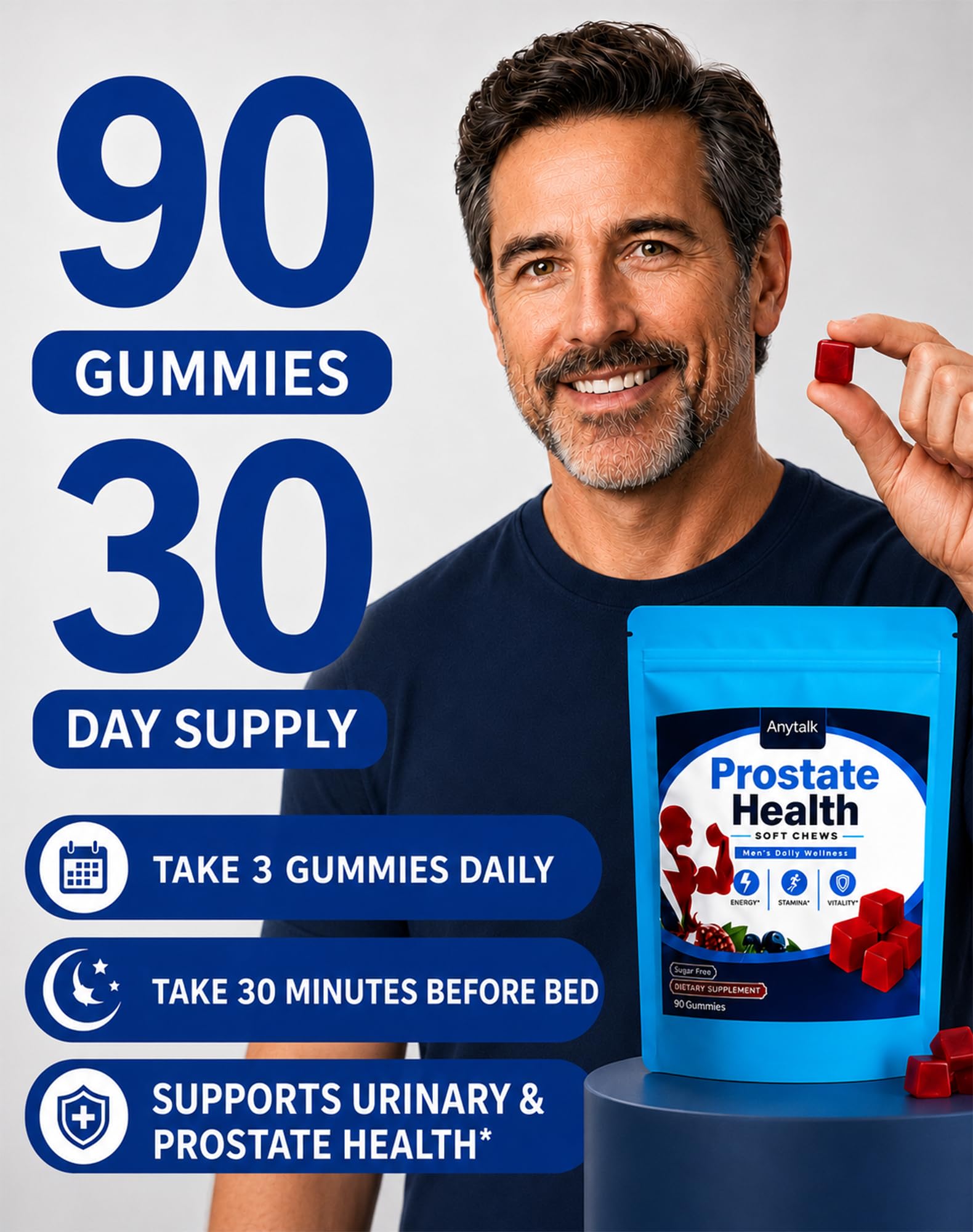 Prostate Health Supplements for Men, Raspberry Soft Chews, 90 Count — Amazon image 7