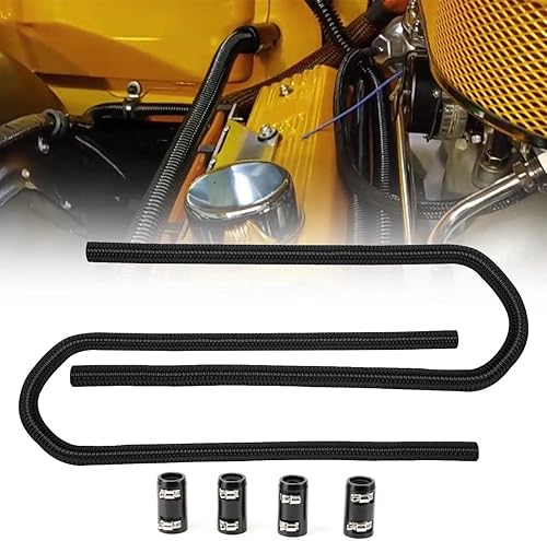 Kit de manguera de calentador flexible de 44 pulgadas, adaptador universal de mangueras de agua de acero inoxidable para cuellos de 58 pulgadas 34