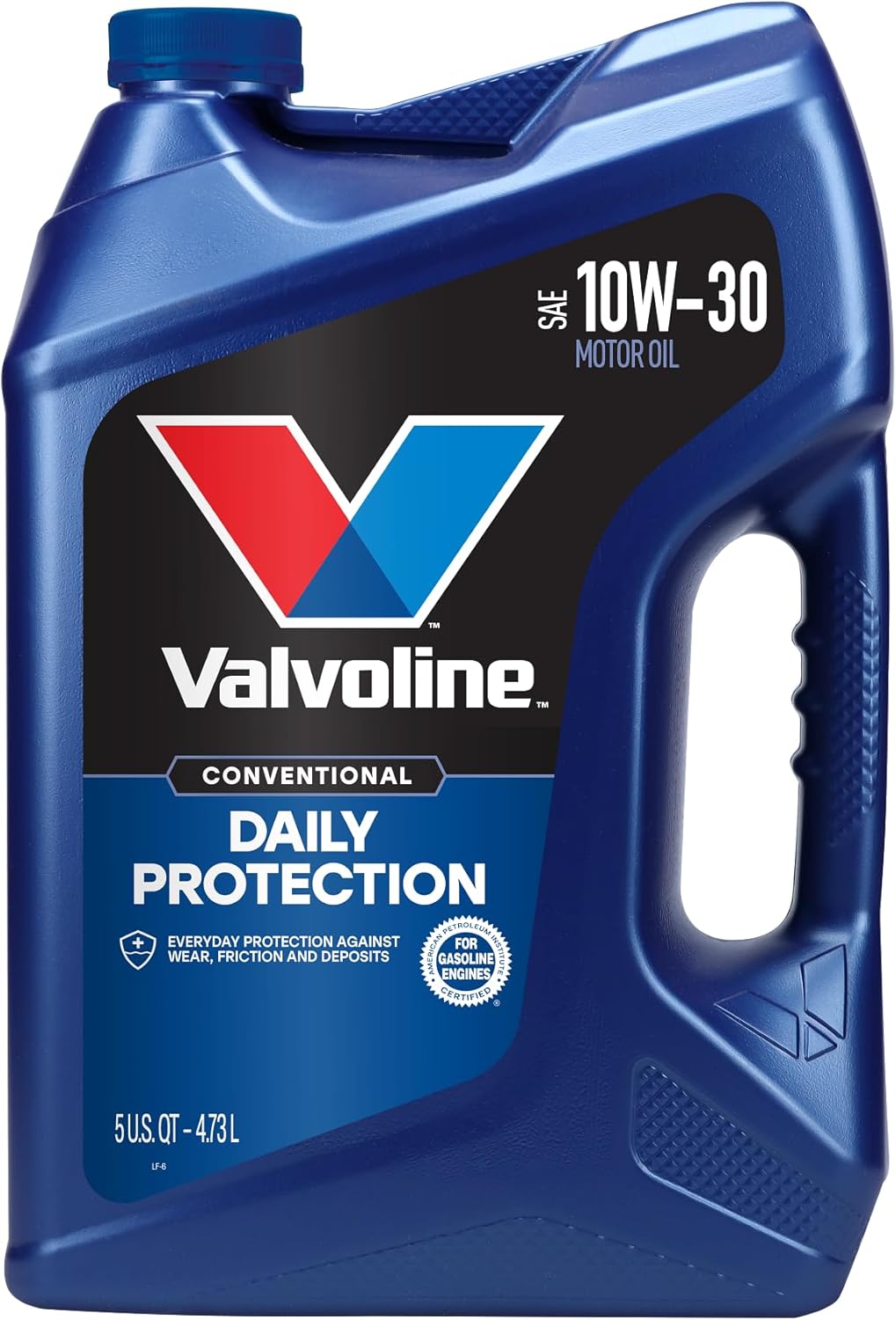 Valvoline Daily Protection SAE 10W-30 Conventional Motor Oil 5 QT - Reliable Everyday Engine Protection for Older Vehicles