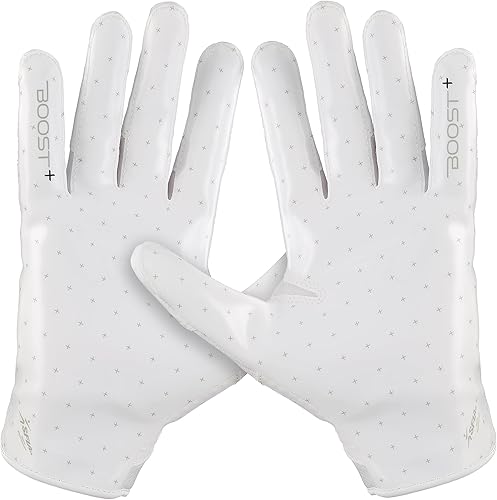 Vista 32 de Grip Boost Guantes de fútbol – Solid Stealth 6.0 Boost Plus Sticky Technology – Guantes de fútbol para adultos y jóvenes para receptor ancho – Negro