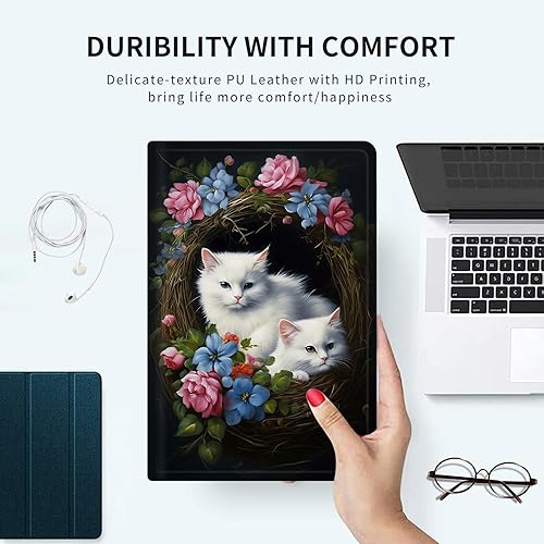 Vista 49 de Funda para Kindle de 6 pulgadas (11.ª generación, versión 2024/2022) delgada de piel sintética, ajustable, multiángulo, Smart Shell con función