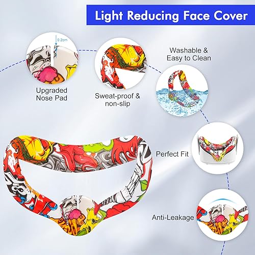 Miniatura 5 de EWalos Accessories for Oculus Quest 2, VR Silicone Cover Skins for Meta Quest 2, Include Quest 2 Controller Grip Leather Cover, VR Shell Cover, Face