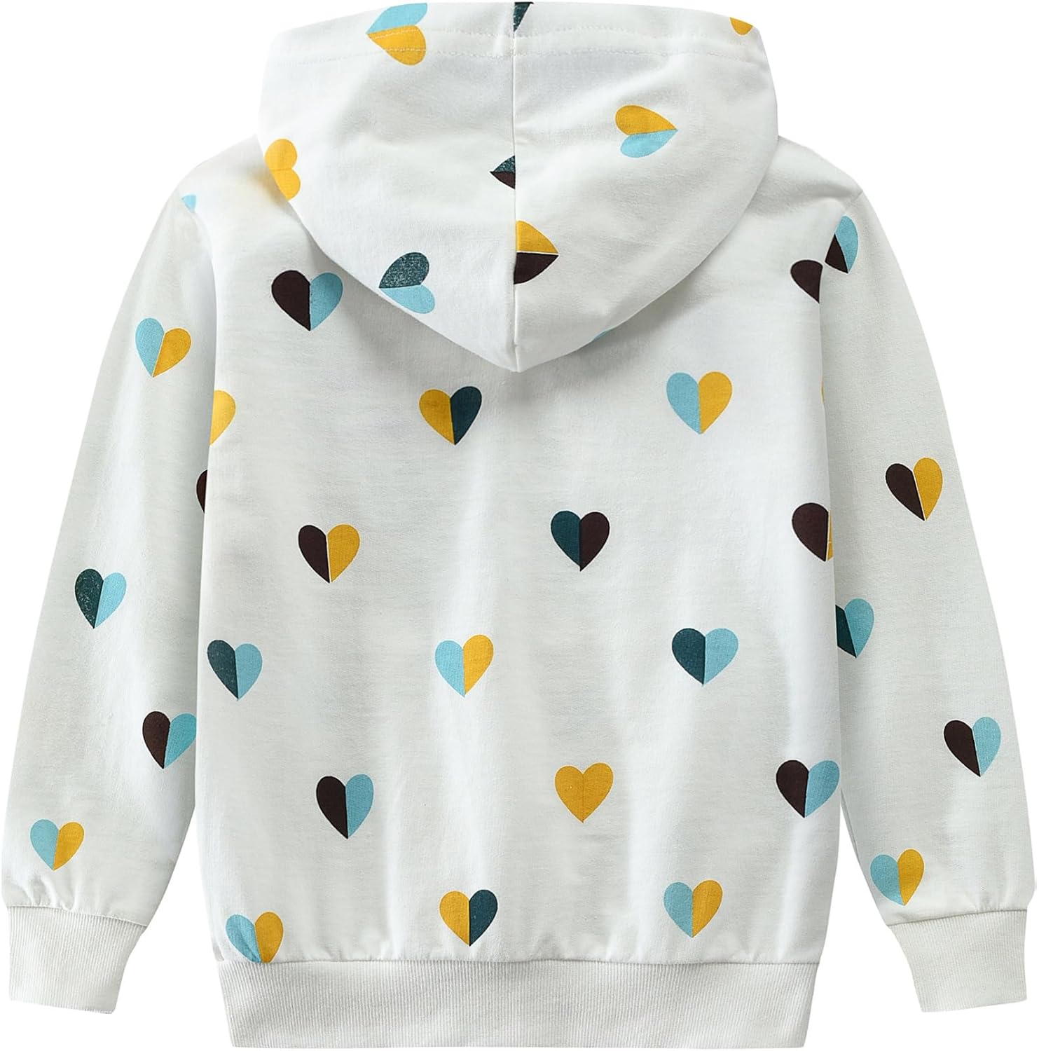 Tkria Toddler Girls Hoodies Heart Sweatshirt Kids Casual Pullover Fleece Sweater Long Sleeve Shirts Winter Outwear Size 2-7T - Image 2