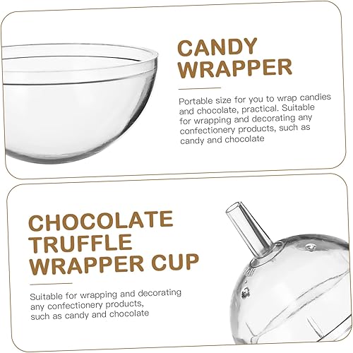 Miniatura 5 de Cajas de embalaje redondas de plástico rellenables para caramelos de chocolate, envoltorios de caramelo, para decoración del día de San Valentín, 25