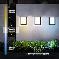 Vista 5 de ASD Lámpara LED de pared para exteriores de 8", aplique de casa para puerta delantera 3CCT, regulable, impermeable, certificada por ETL 12W