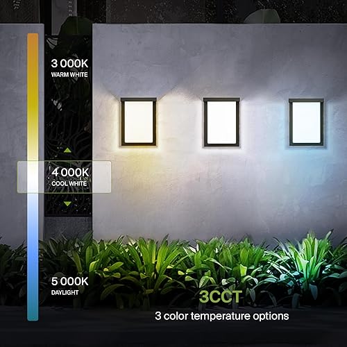 Miniatura 5 de ASD Lámpara LED de pared para exteriores de 8", aplique de casa para puerta delantera  3CCT, regulable, impermeable, certificada por ETL  12W 900LM