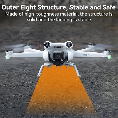 Miniatura 4 de Mini 3  Mini 3 Pro Tren de aterrizaje Pierna de extensión de liberación rápida plegable para accesorios de drones DJI Mini 3 Series